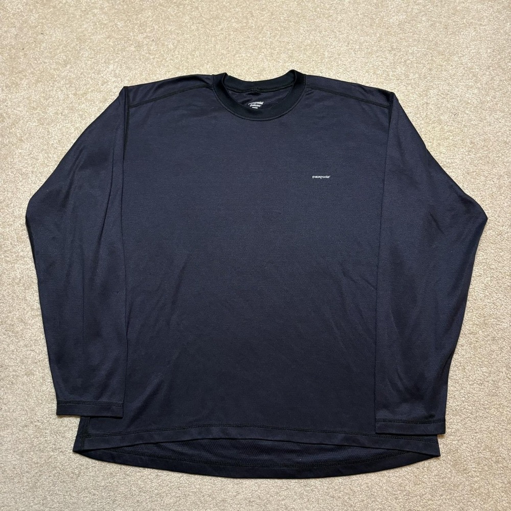 Patagonia Capilene Shirt Mens XL Black Long Sleeve‎ Lightweight Quick Dry Hiking
